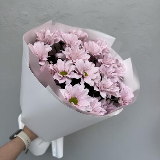 Bouquet of pink chrysanthemums 5 pcs