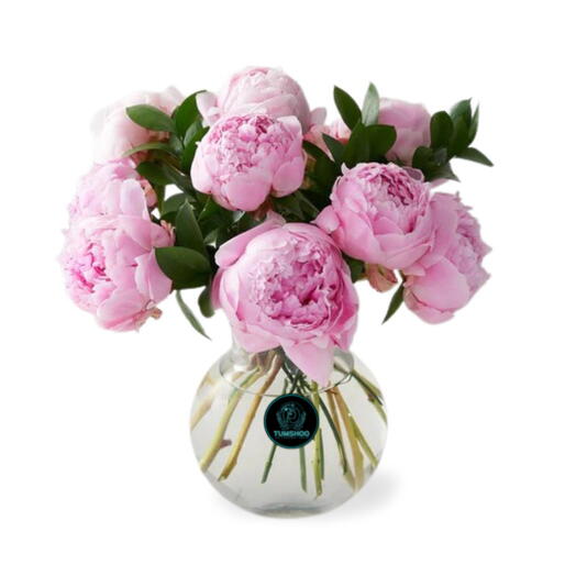 Pink Peonies Vase