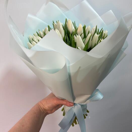 💐АКЦИЯ 🫶Белые тюльпаны 49 штук