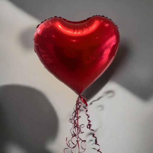 Red Heart Foil Balloon – Helium Filled