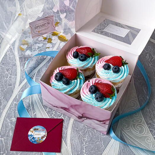 Трайфлы 4шт для любимой девушки на 14 февраля