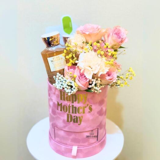 Mother s Day Hamper with Fresh Flowers in Box