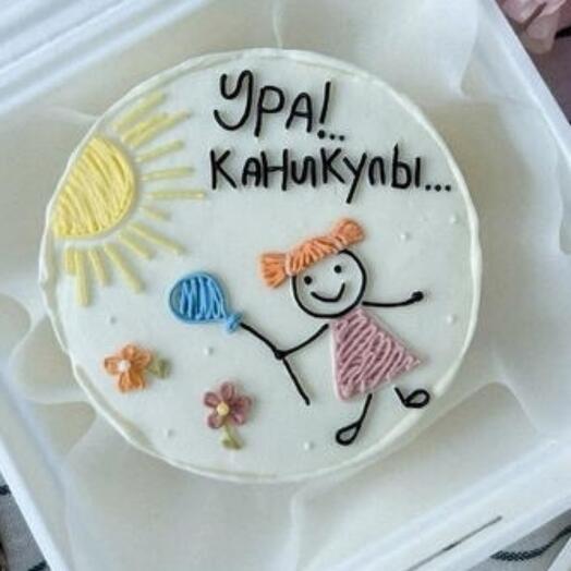 Бенто торт на последний звонок. Ура каникулы