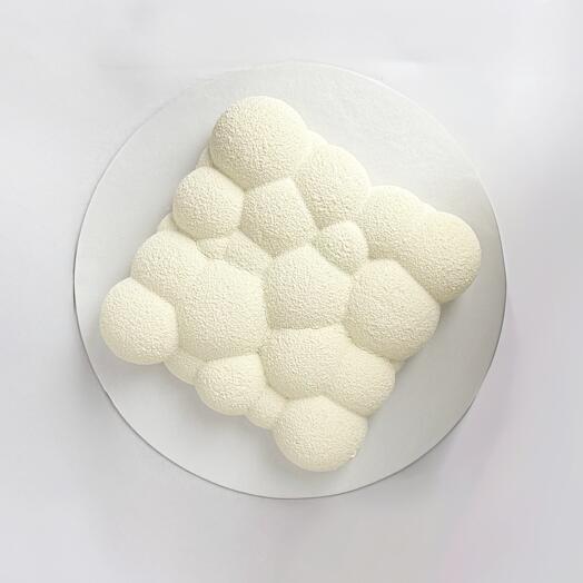 White Cloud Mousse Cake - Vanilla-Raspberry