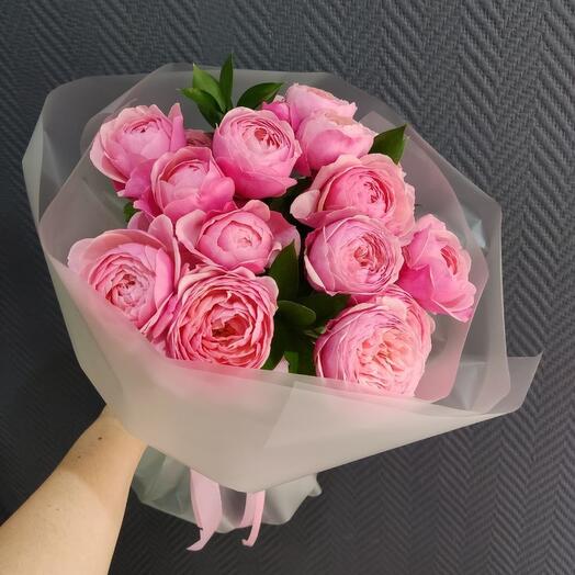 Букет из 5 кустовых пион. роз 💞 Сильва пинк