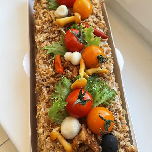 Торт мясной "Грибная полянка"