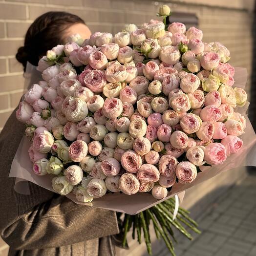Букет Вау 🌸из 51 кустовой пионовидных розы для жены