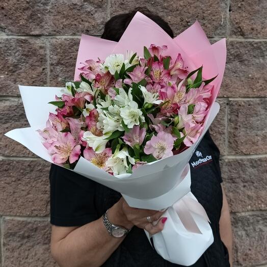 💐Монобукет "Стойкая любовь"/альстромерия/Цветы Уфа/Цветы в Уфе/Доставка цветов Уфа
