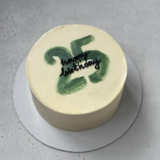Торт 10 порций 25 happy birthday
