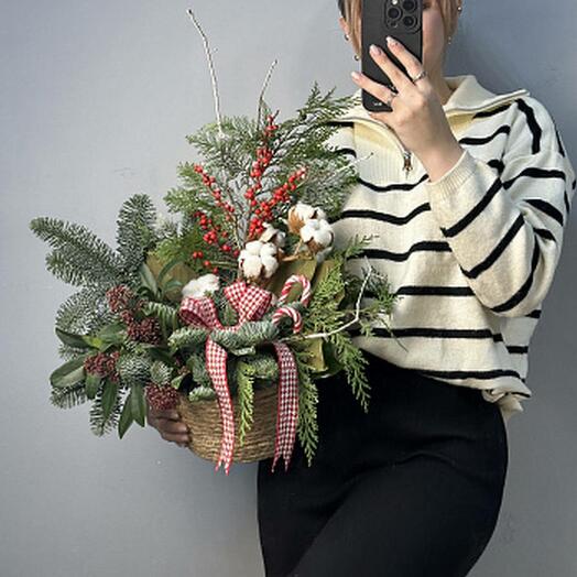 Зимняя композиция Merry Christmas