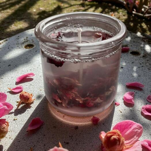 Свеча Flora Rose роза ручная работа маме