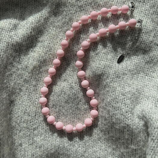 Ожерелье из хрустального жемчуга Pink
