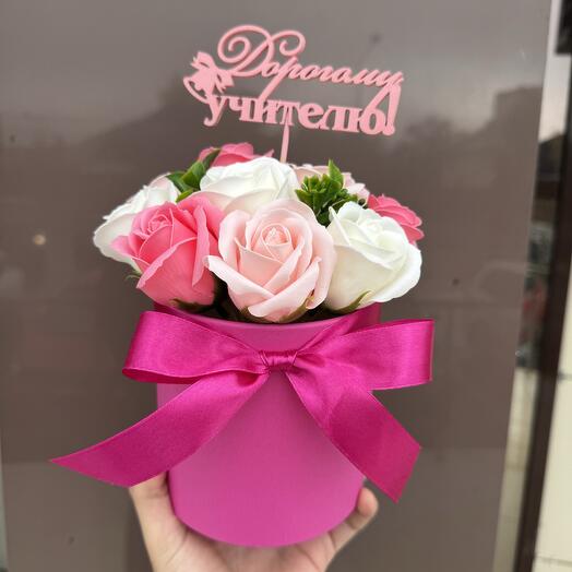 Букет учителю из 11 мыльных роз