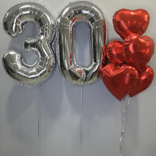 Цифры с сердцами