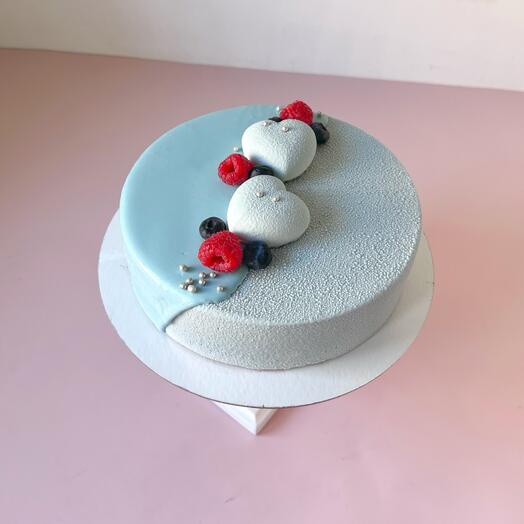 Mousse cake three chocolates for birthday
