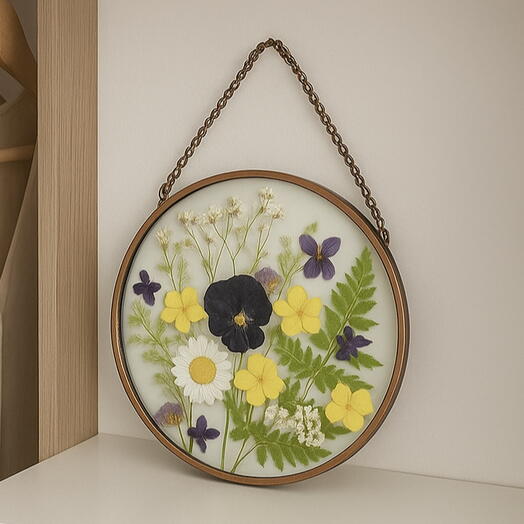 Арт. 449 медный Панно с живыми цветами — как букет из детства, который не увянет