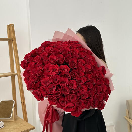 J1 - «Роза Голландская 80 см - 101 шт»
