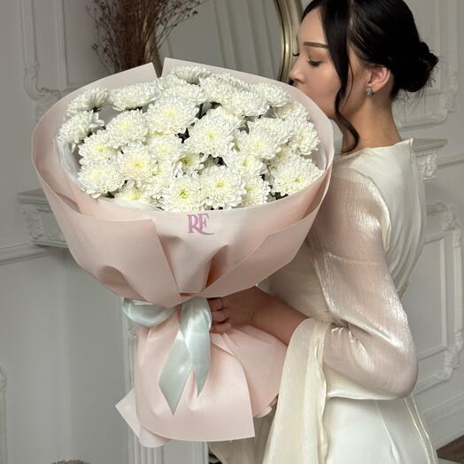 Моно букет из хризантем