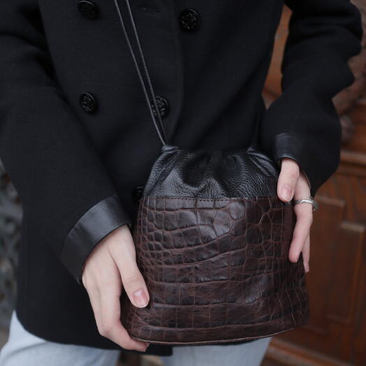 Двусторонняя Сумка MARFA Black and Crocodile