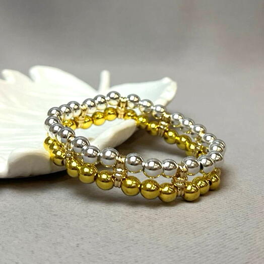 Браслет с гематитом, на резинке