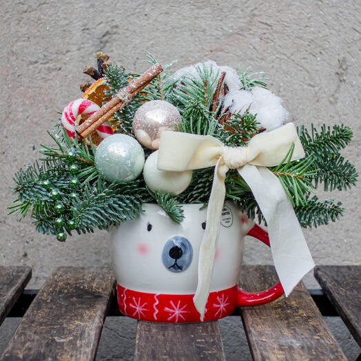 Christmas Mug White Bear