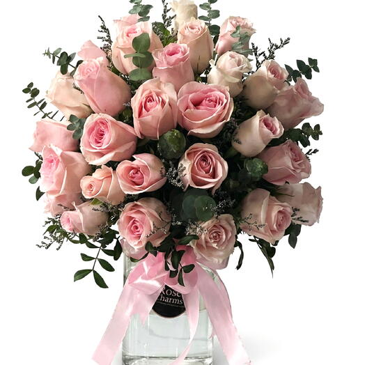 Elegant Pink Rose Vase