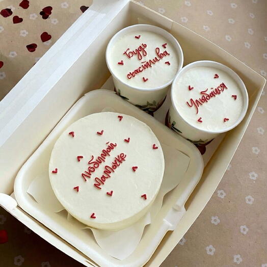 Комбо набор бенто+2 cake to go Любимой мамочке
