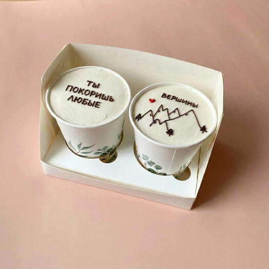 Набор тортов в стакане 2шт cake to go Вершины