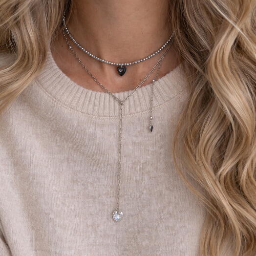 Комплект украшений для девушки с сердцем Swarovski