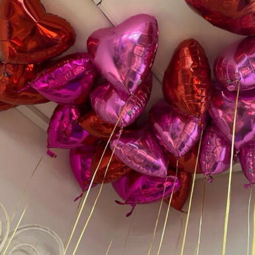 25 фольгированные шары сердце