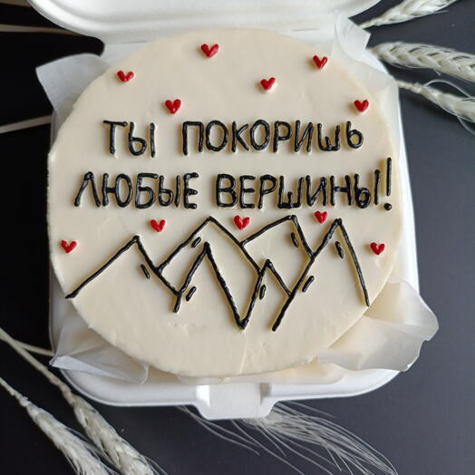 Бенто торт "Ты покоришь любые вершины"