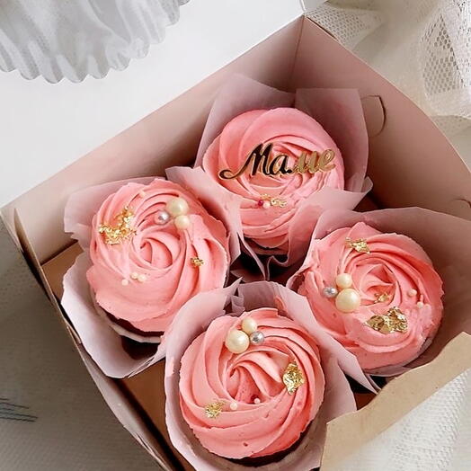 Капкейки маме 4 шт