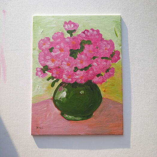 Картина "Розовые Хризантемы"