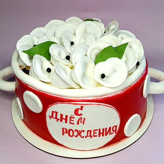 Торт "Кастрюля с пельменями"