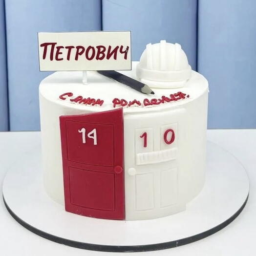 Корпоративный торт "Строители"