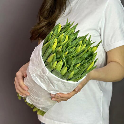 Пачка ( 50 штук ) Тюльпан желтый