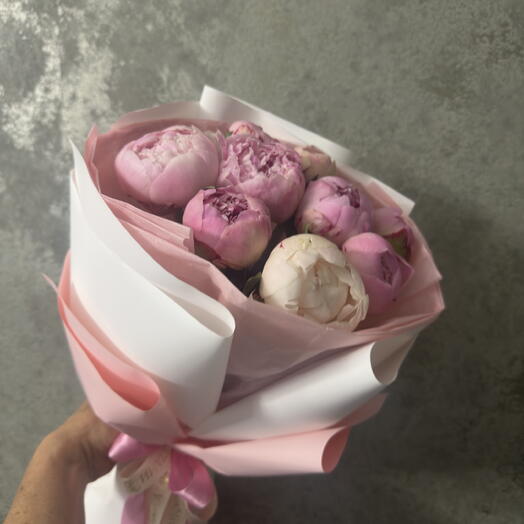 Букет нежный пион 🌸