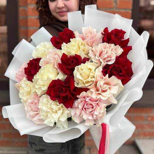 Французские розы 19 шт