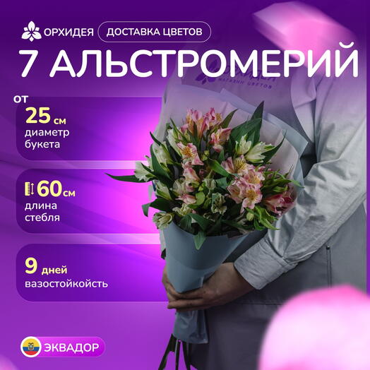 Букет 7 Альстромерий микс