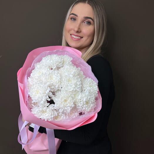 Букет (13) из кустовых хризантем