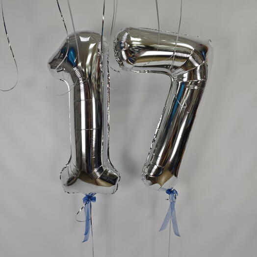 Цифры 2 шт ЛЮБЫЕ с гелием 102 см