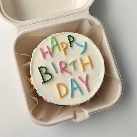 Бенто-торт Happy Birthday на день рождения парню, девушке, другу, подруге, брату, сестре, коллеге