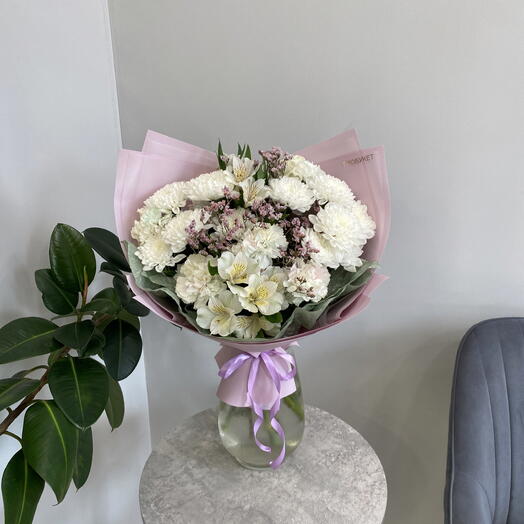 Лиловый букетик с лимониумом 🎀
