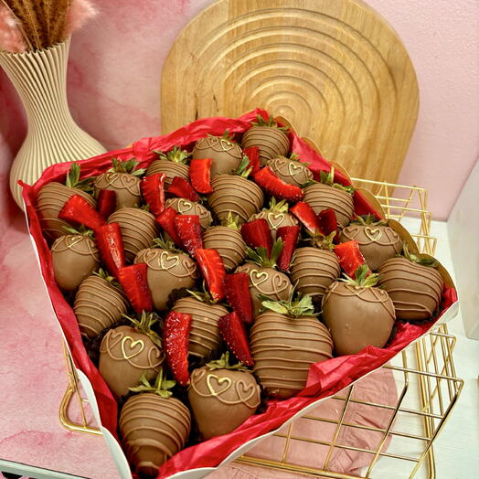 Клубника в шоколаде «сердечки 4.0»