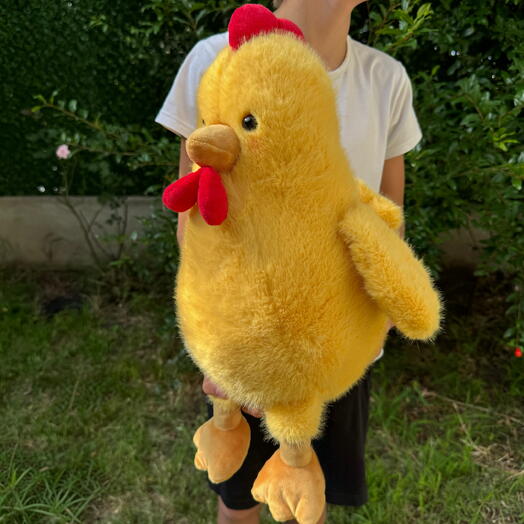 Мягкая игрушка плюшевый петушок. Soft toy yellow rooster 1pc