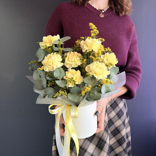 Композиция с диантусами 💛