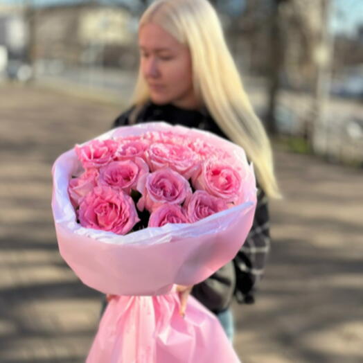 Букет розовых роз 💘