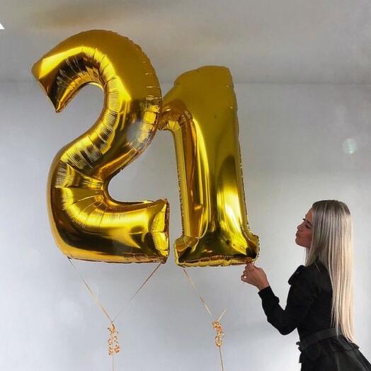 Фольгированные шары 21 - 1 метр