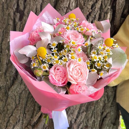 Букет «Летний каприз»/ полевой букет, нежный букет, детский букет, красивые цветы, букет на свидание