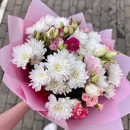 "Crisantemo+eustoma"